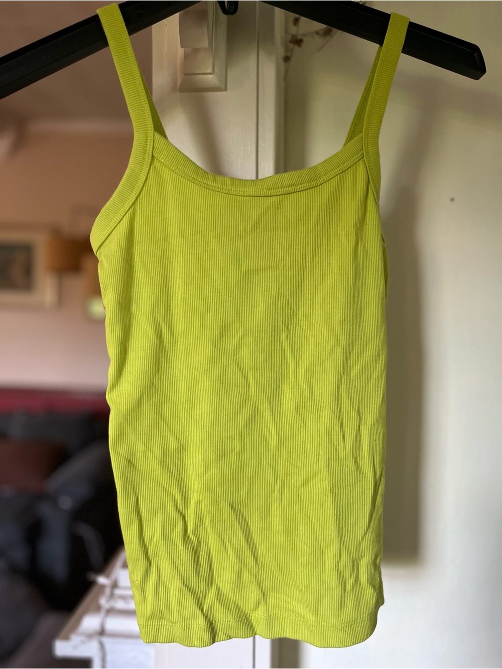 Wild Fable | Neon Yellow-Green Ribbed Tank, Size S